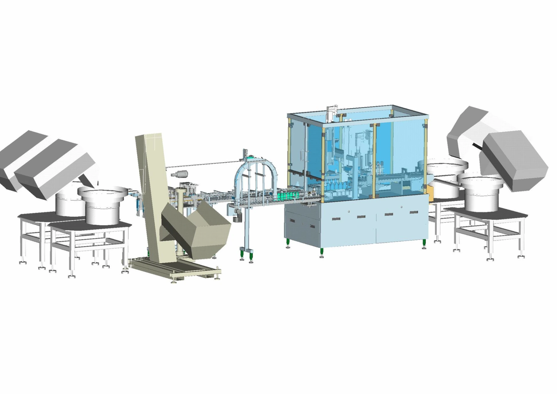 Model 3D d'une ligne de prodution roboitsé - ZeliRobotics